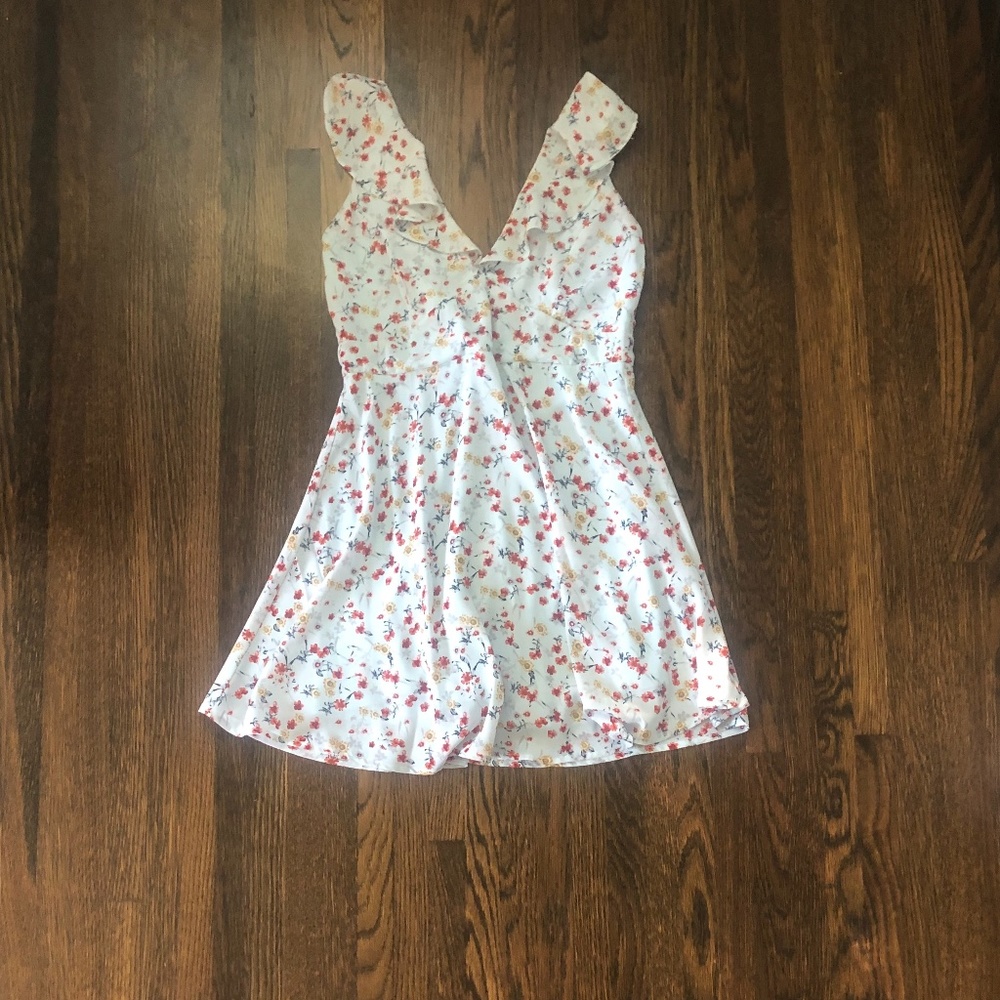 Light Blue Floral Spring Dress